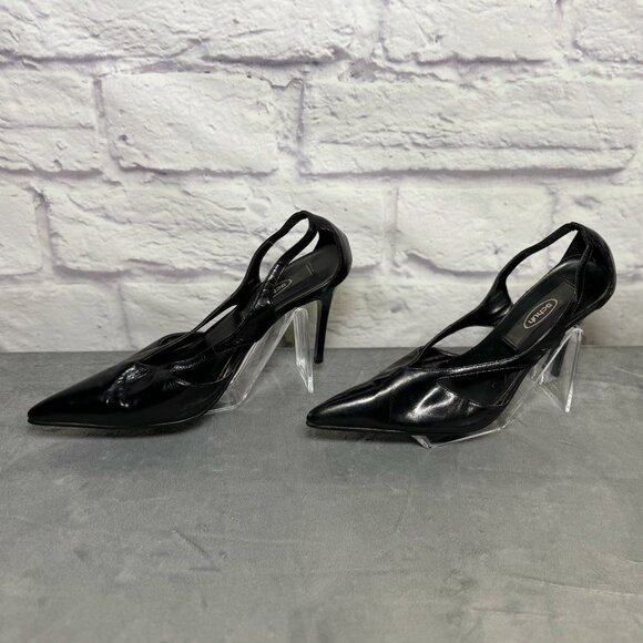 Schuh Black Patent Leather Stiletto Heels - Picture 2 of 6